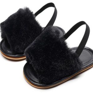 My Black Fur Fur slip on